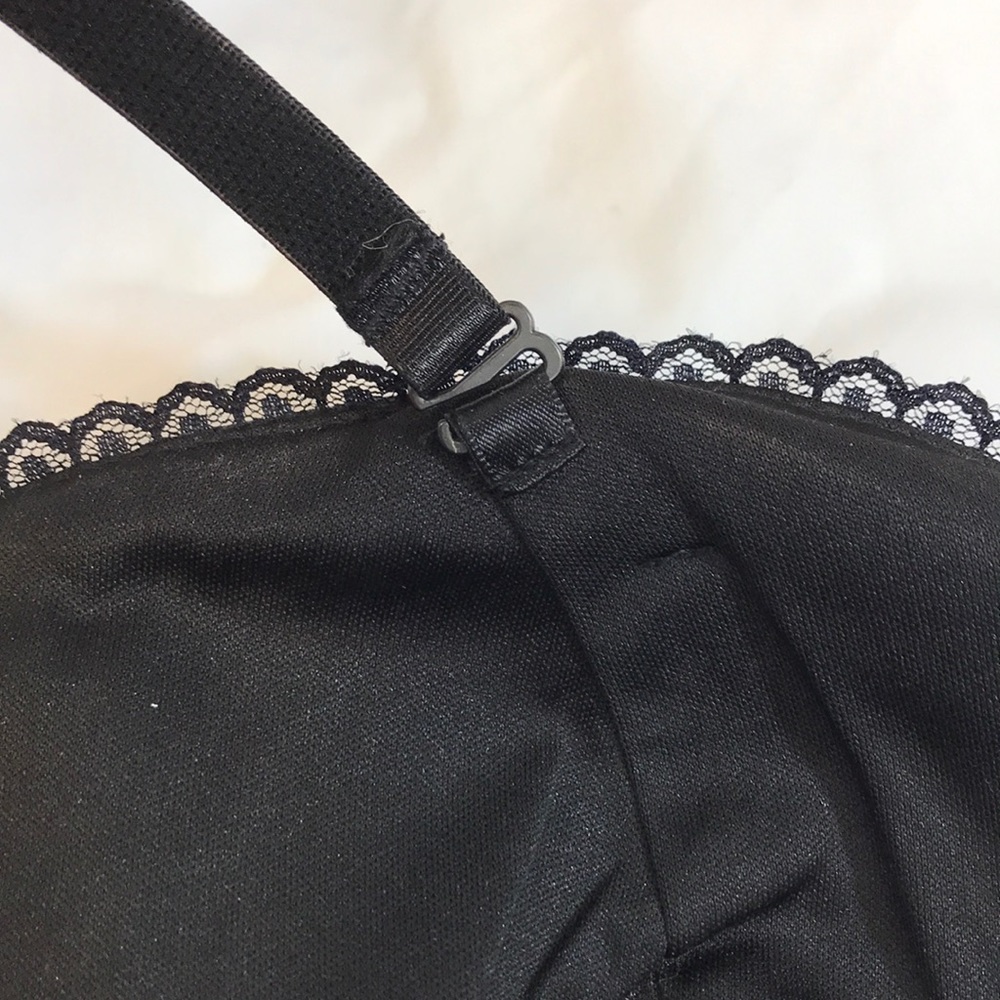 Teeze Me Black Tulle & Lace Dress Blush Backing 3 - Picture 6 of 7
